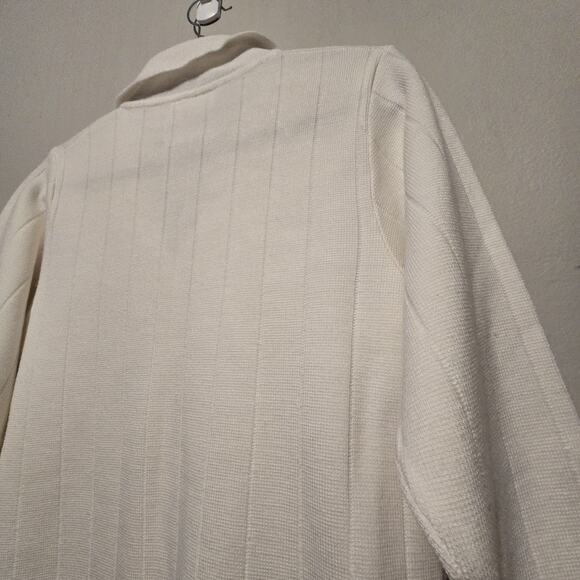 Vtg 60s 70s Lily Of California Ivory Knit Cardigan Sweater Womens SM Taiwan - Picture 8 of 9